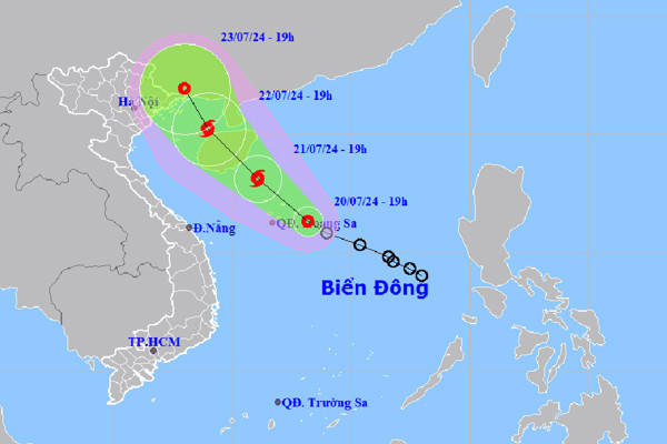 Áp thấp nhiệt đới trên Biển Đông tiếp tục tăng cấp, khả năng mạnh lên thành bão