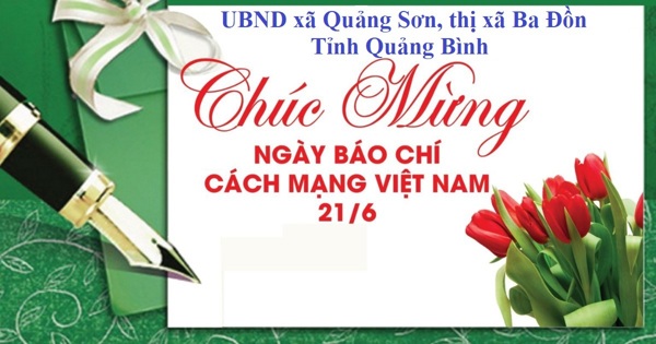 UBND xã Quảng Sơn, thị xã Ba Đồn, tỉnh Quảng Bình chúc mừng ngày báo chí cách mạng Việt Nam 