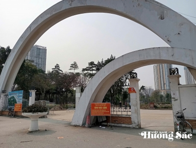 Cải tạo, sửa chữa Công viên Cầu Giấy nhằm đảm bảo kiến trúc, cảnh quan khu vực tạo dựng không gian xanh cho người dân