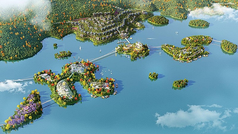 Flamingo Majestic Islands Resort: Biểu tượng không gian nghỉ dưỡng xanh tại hồ Núi Cốc