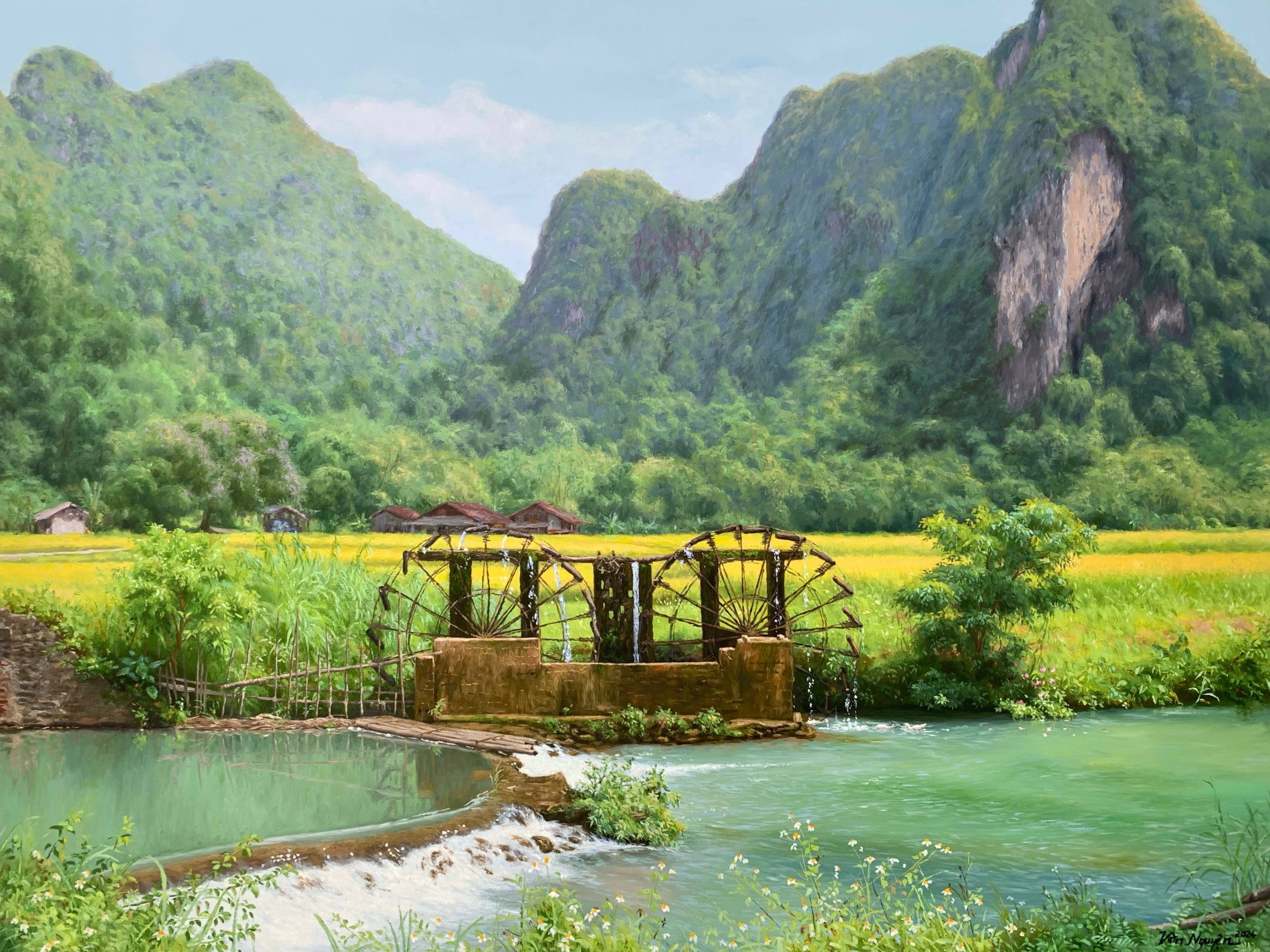 Họa sĩ 9X - tác giả của bức tranh “Mùa sen”: “Ngày ngày ngắm sen quanh làng, mình yêu nó từ lúc nào không hay”