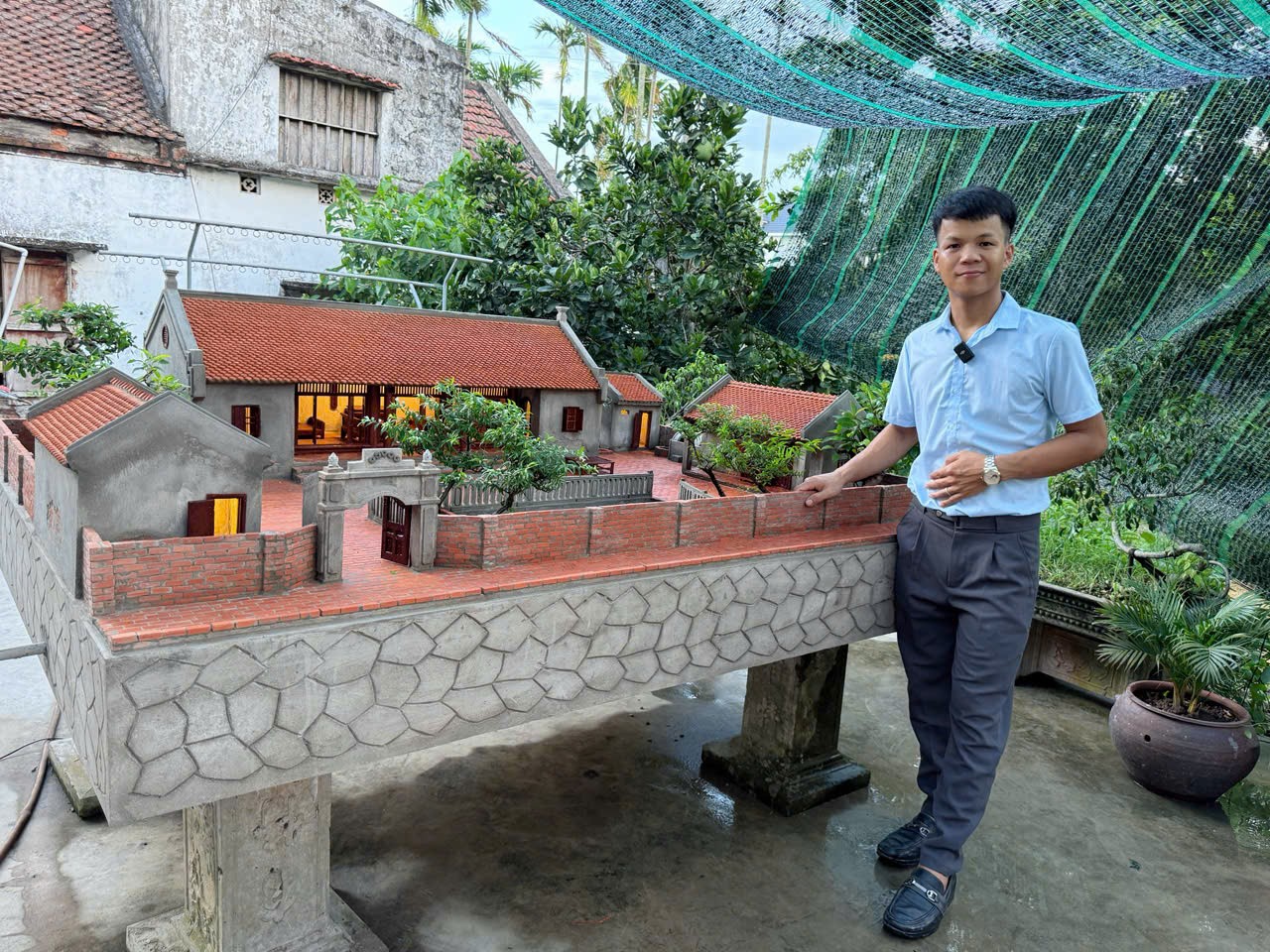 Chàng trai Nam Định mang ký ức làng quê Bắc Bộ đi muôn nơi qua mô hình nhà cổ