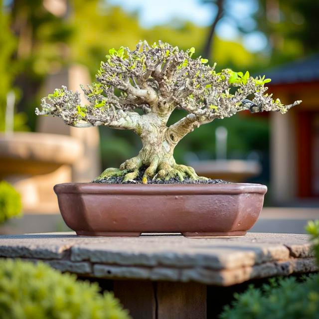 Bonsai mai chiếu thủy trồng trong chậu