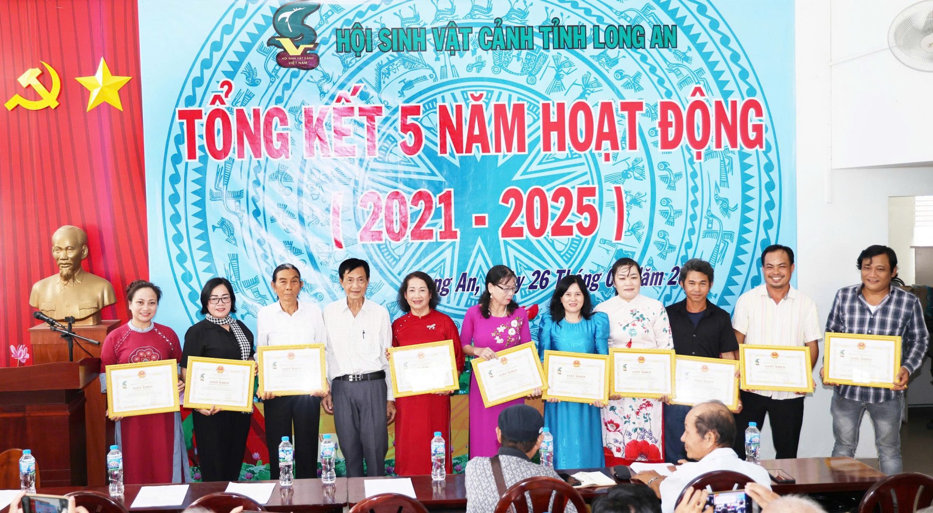 Các cá nhân  Hội Sinh vật cảnh tỉnh Long An có thành tích xuất sắc trong nhiệm kỳ III 