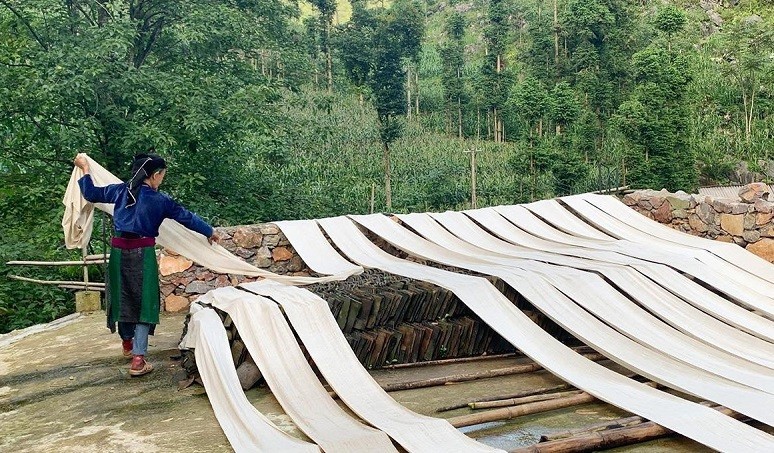 Từ nương lanh đến tấm vải mềm: Bí mật nghề dệt của phụ nữ dân tộc Mông ở Tuyên Quang