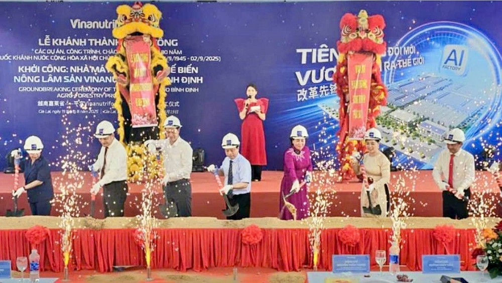 Gia Lai khởi công Nhà máy chế biến nông lâm sản Vinanutrifood Bình Định
