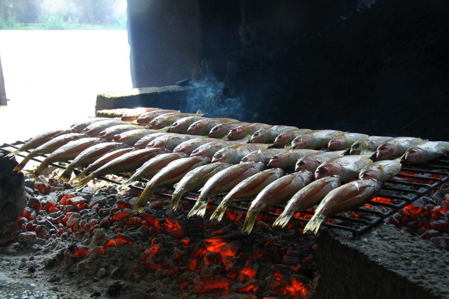 Nhộn nhịp nghề nướng cá ở làng biển Quỳnh Lưu, Nghệ An