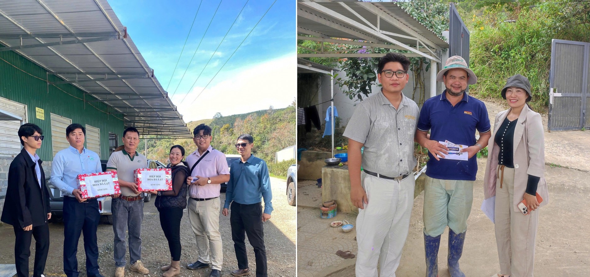 Hiệp hội Hoa Đà Lạt thăm hỏi, động viên hội viên và nông dân trồng hoa bị thiệt hại do lũ lụt