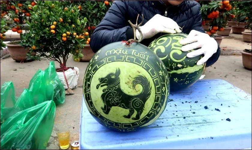Bưởi da xanh tạo hình vẫn là “át chủ bài” quà Tết cao cấp năm Bính Ngọ
