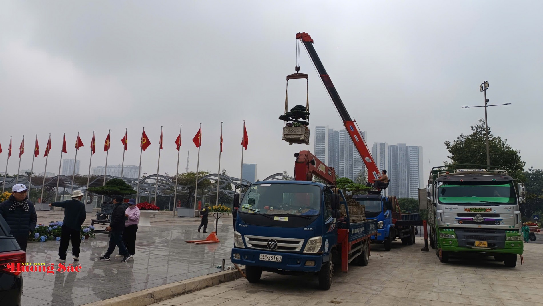 Bàn giao Cây cảnh nghệ thuật làm đẹp không gian Đại hội XIV Bàn giao Cây cảnh nghệ thuật làm đẹp không gian Đại hội XIV