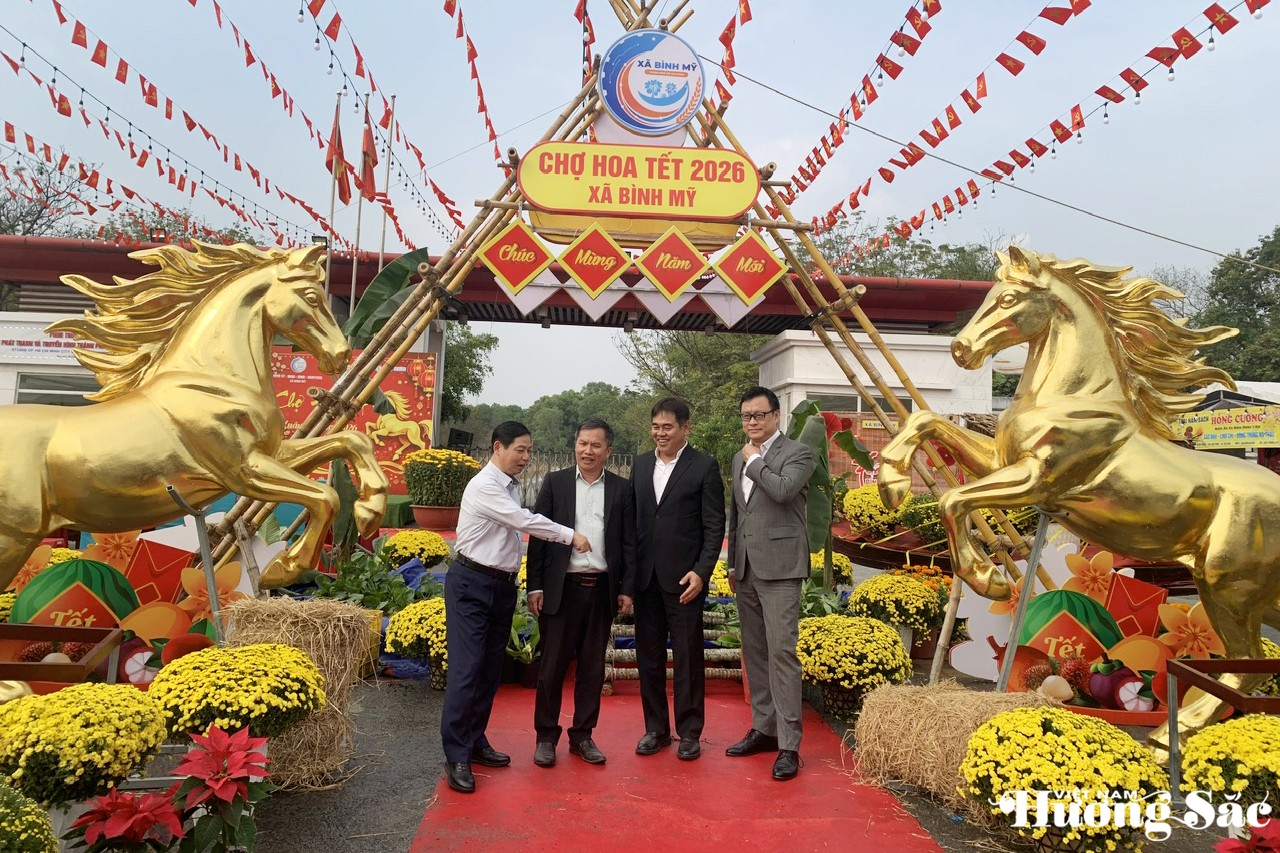 Bình Mỹ khai mạc Hội chợ hoa Tết Bính Ngọ 2026 Bình Mỹ khai mạc Hội chợ hoa Tết Bính Ngọ 2026