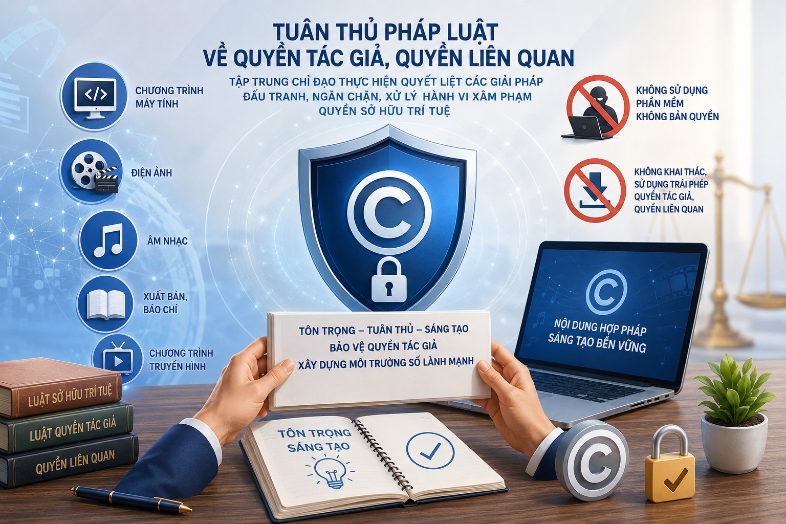 Tăng cường thực thi pháp luật về quyền tác giả và quyền liên quan Quyền tác giả và quyền liên quan, Xử lý vi phạm bản quyền trực tuyến, Thực thi pháp luật sở hữu trí tuệ
