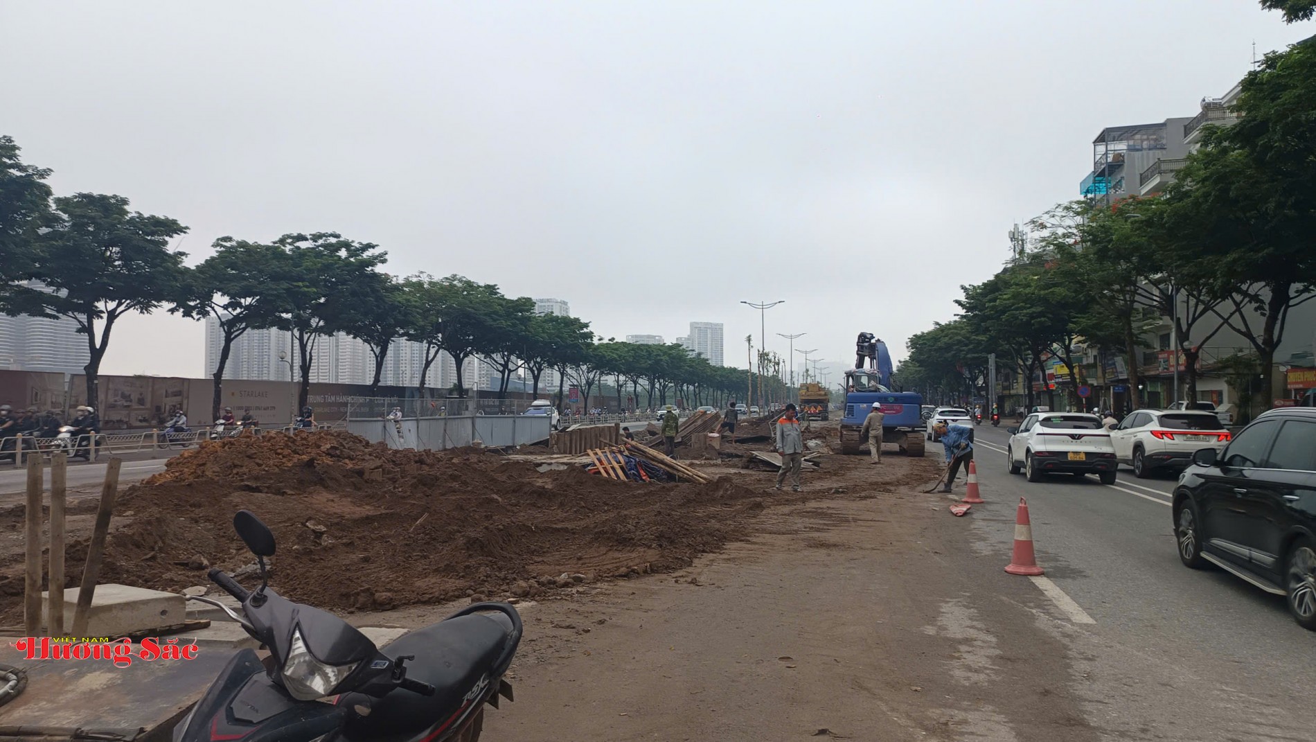 Nhiều hạng mục trên đường Võ Chí Công hoàn thành, giảm áp lực giao thông