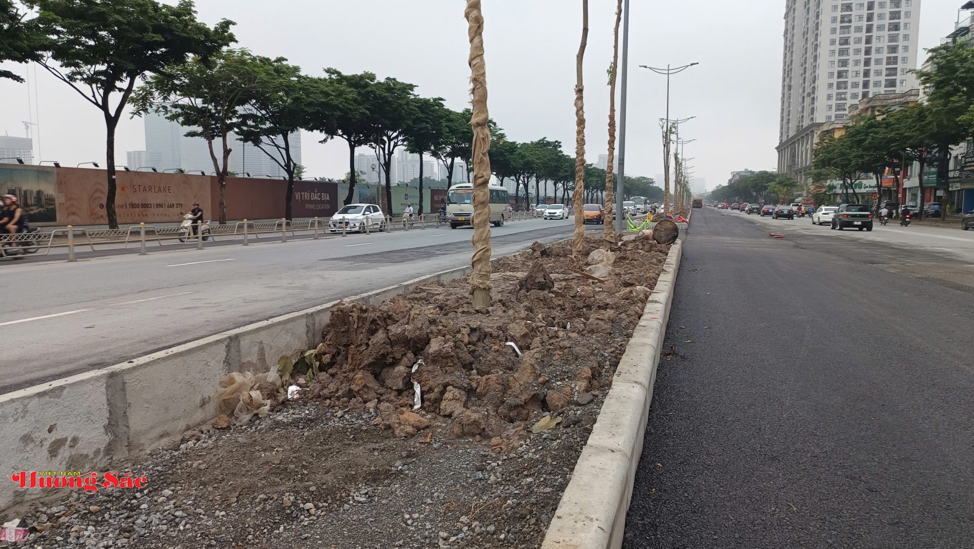 Nhiều hạng mục trên đường Võ Chí Công hoàn thành, giảm áp lực giao thông