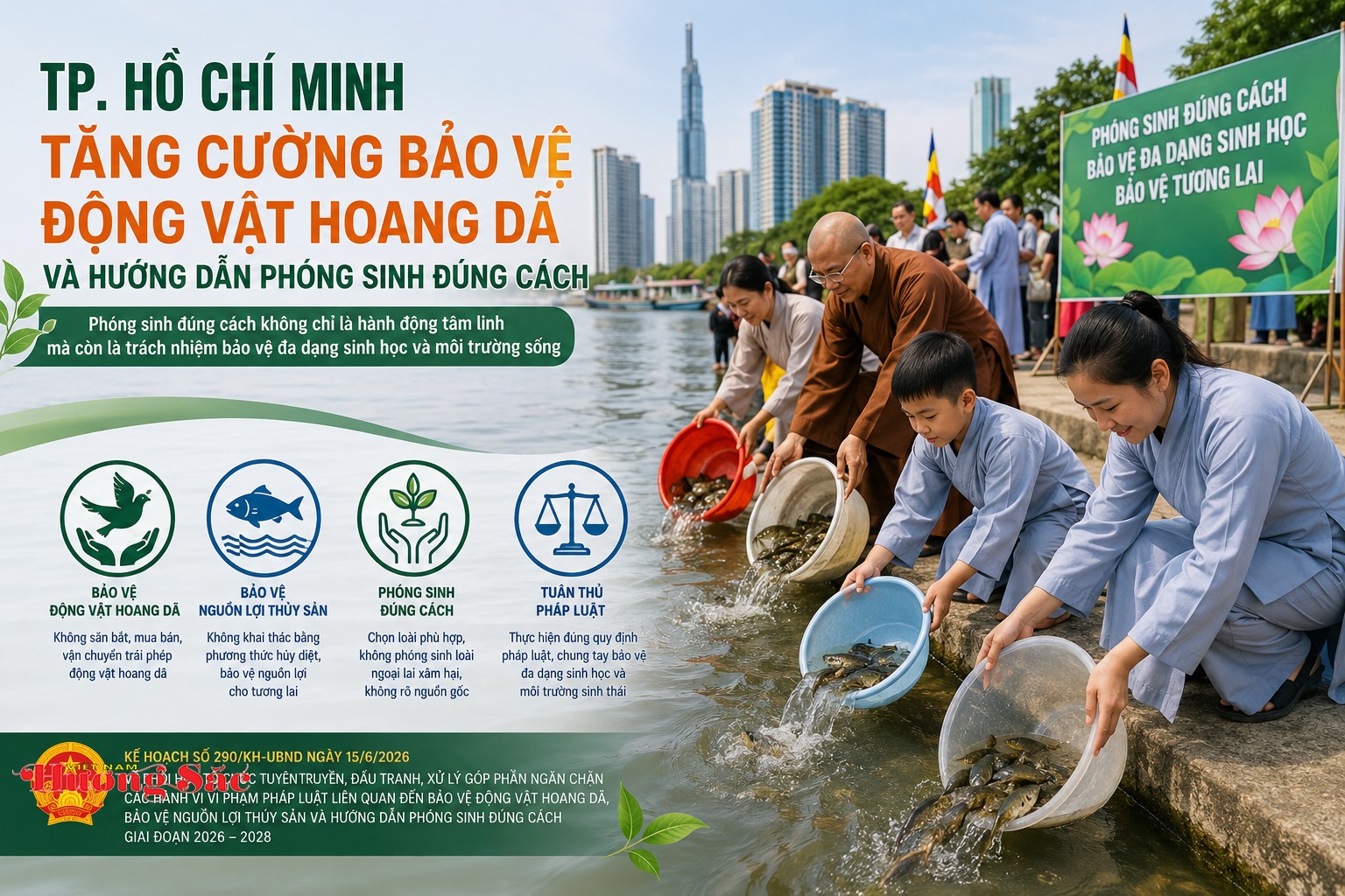 TP. Hồ Chí Minh tăng cường bảo vệ động vật hoang dã và hướng dẫn phóng sinh đúng cách TP. Hồ Chí Minh tăng cường bảo vệ động vật hoang dã và hướng dẫn phóng sinh đúng cách