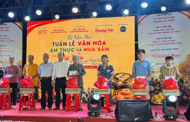 Khai mạc Tuần lễ văn hóa, ẩm thực, mua sắm “Lái Thiêu kết nối và phát triển” năm 2026