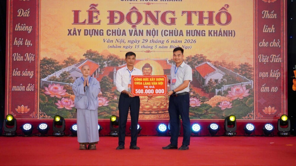 Khởi công xây dựng chùa Hưng Khánh: Dấu mốc mới trong gìn giữ văn hóa tâm linh quê hương Việt Tiến Khởi công xây dựng chùa Hưng Khánh: Dấu mốc mới trong gìn giữ văn hóa tâm linh quê hương Việt Tiến