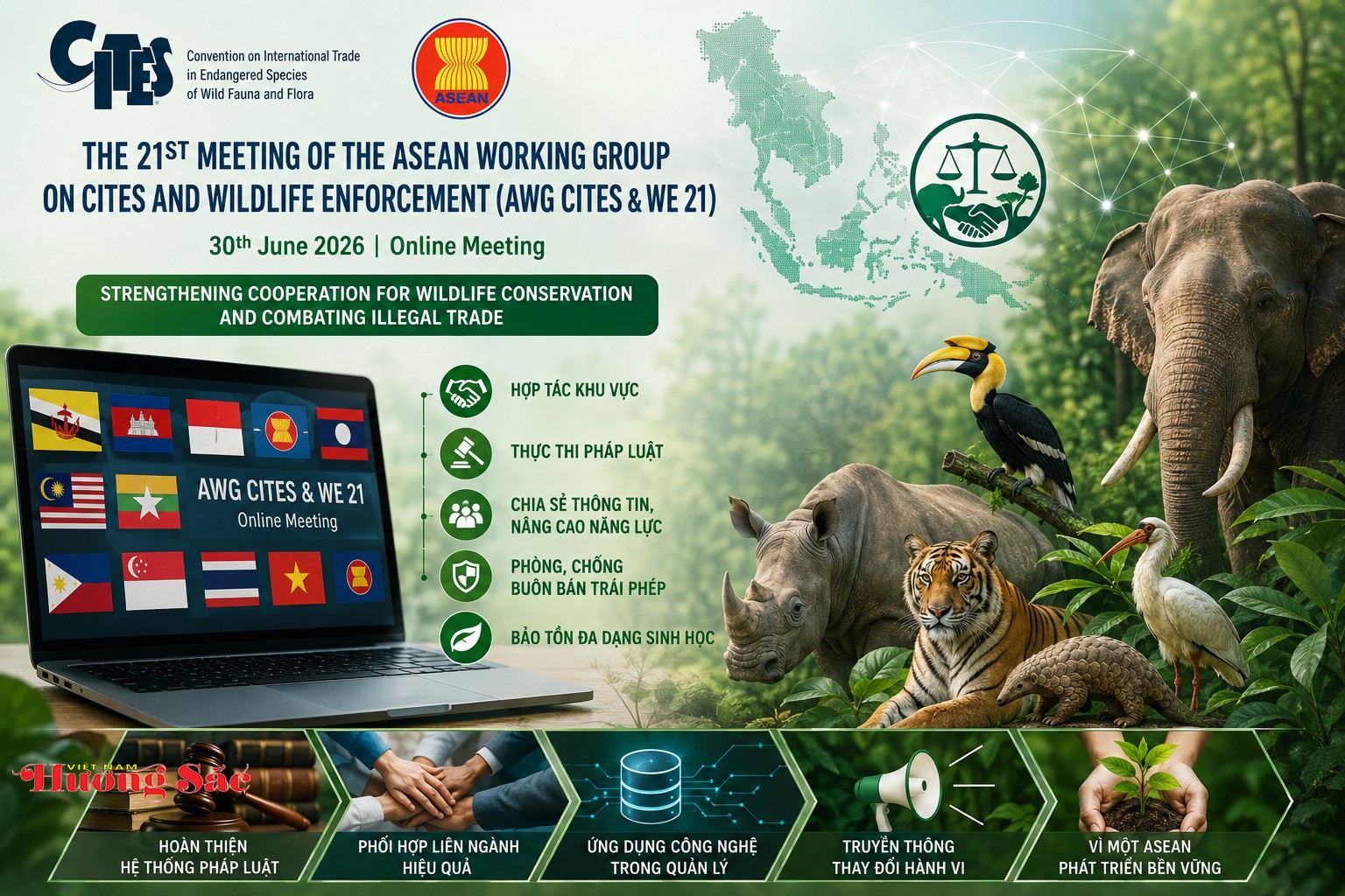 Việt Nam chia sẻ kinh nghiệm thực thi CITES tại Hội nghị Nhóm công tác ASEAN lần thứ 21 Việt Nam chia sẻ kinh nghiệm thực thi CITES tại Hội nghị Nhóm công tác ASEAN lần thứ 21