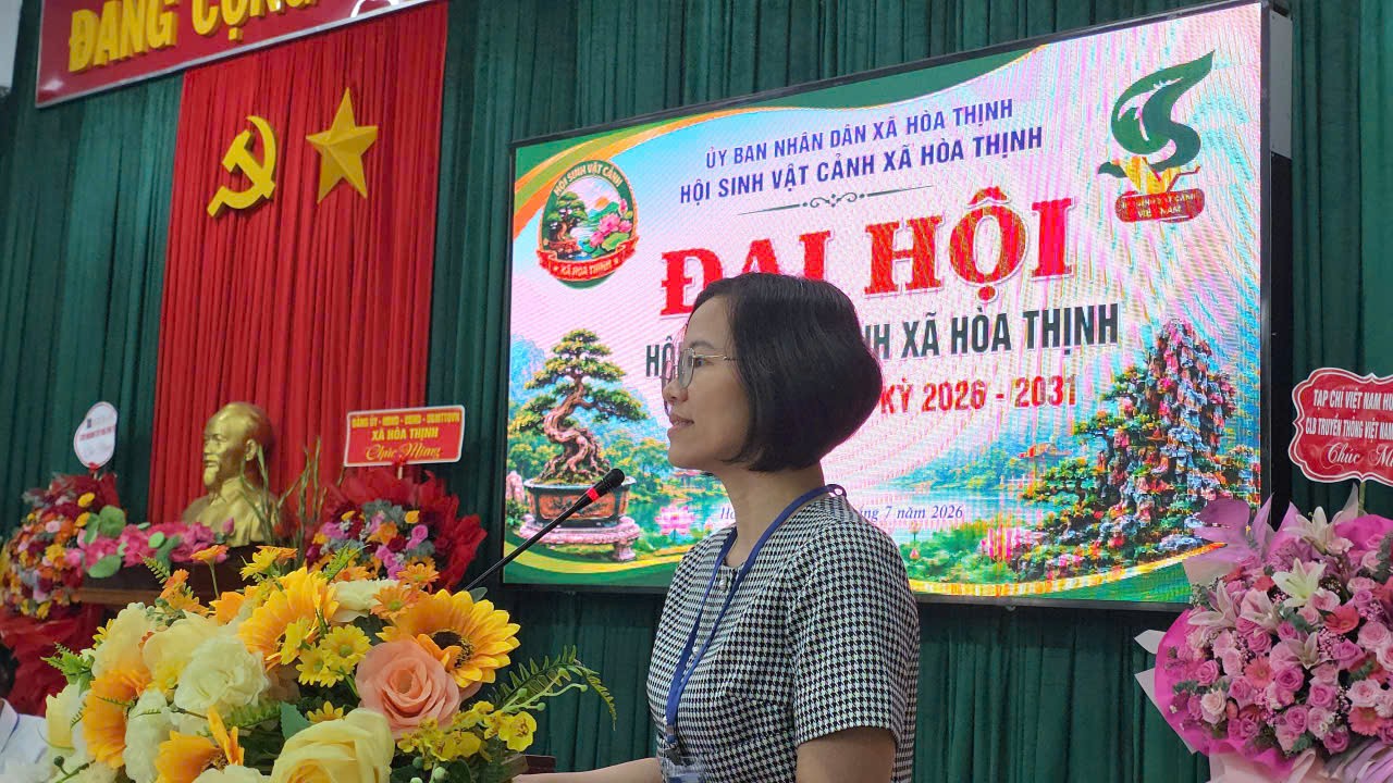 Đại hội Hội Sinh vật cảnh xã Hòa Thịnh, tỉnh Đắk Lắk - Dấu mốc mở ra hành trình mới vì một miền quê xanh đẹp Đại hội Hội Sinh vật cảnh xã Hòa Thịnh, tỉnh Đắk Lắk - Dấu mốc mở ra hành trình mới vì một miền quê xanh đẹp