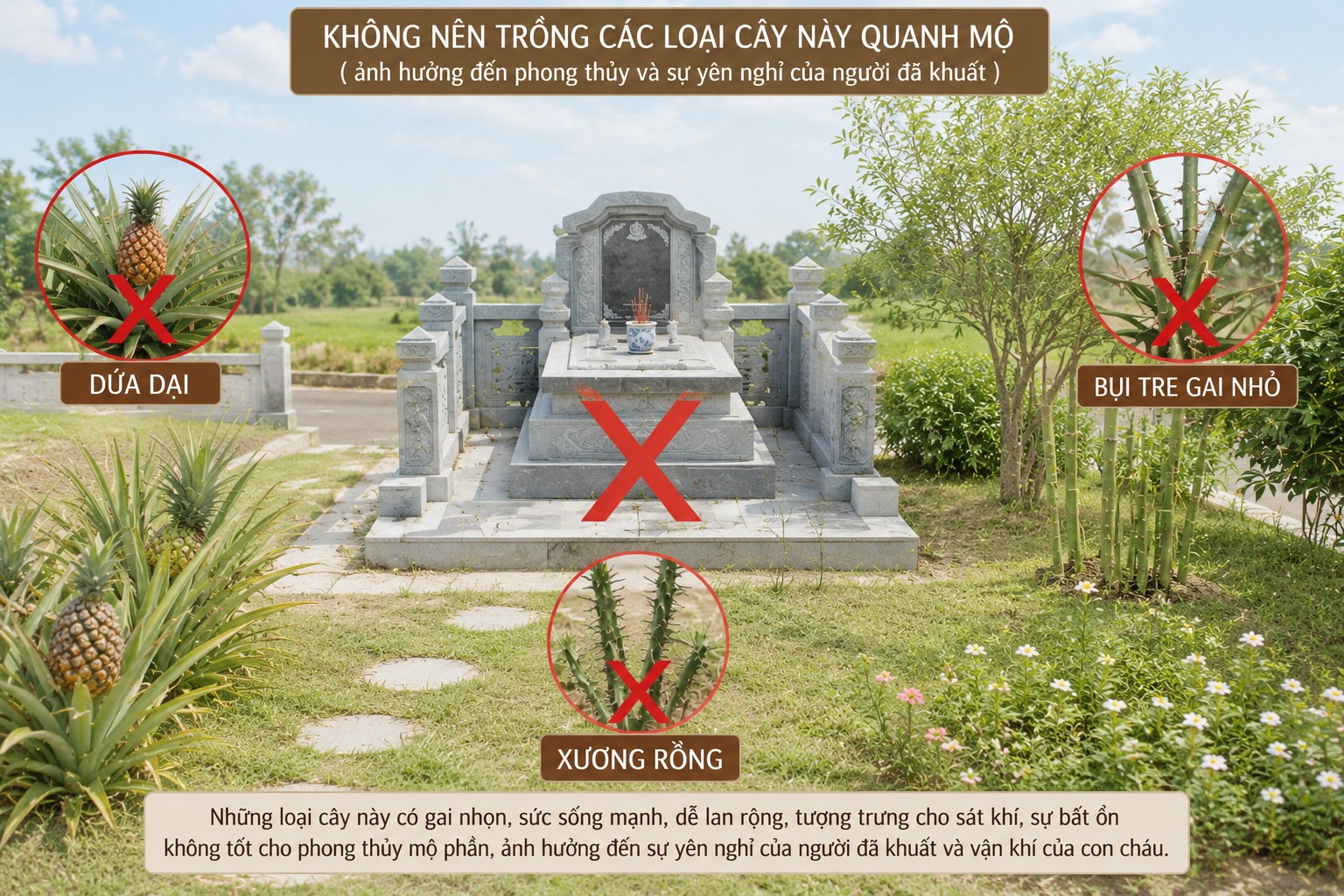 Trồng cây quanh mộ phần: Điều nên làm và những điều cần tuyệt đối tránh Trồng cây quanh mộ phần: Điều nên làm và những điều cần tuyệt đối tránh