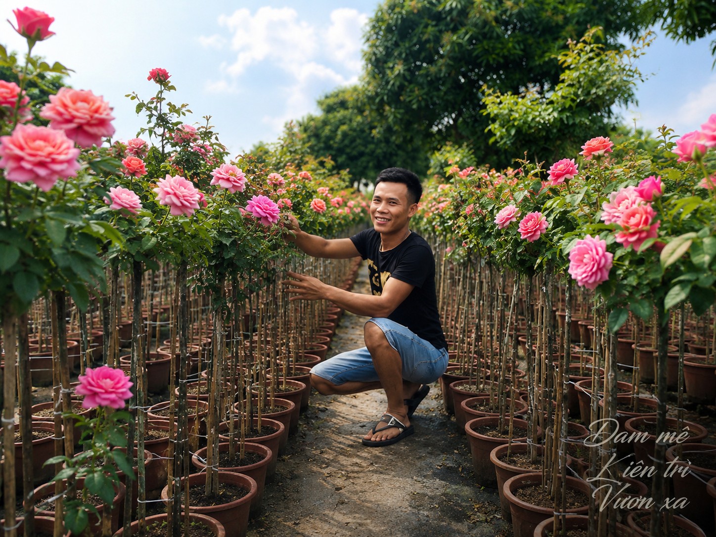 Làm giàu từ hoa hồng bonsai: Vườn hơn 20.000 gốc mang về doanh thu hàng tỷ đồng