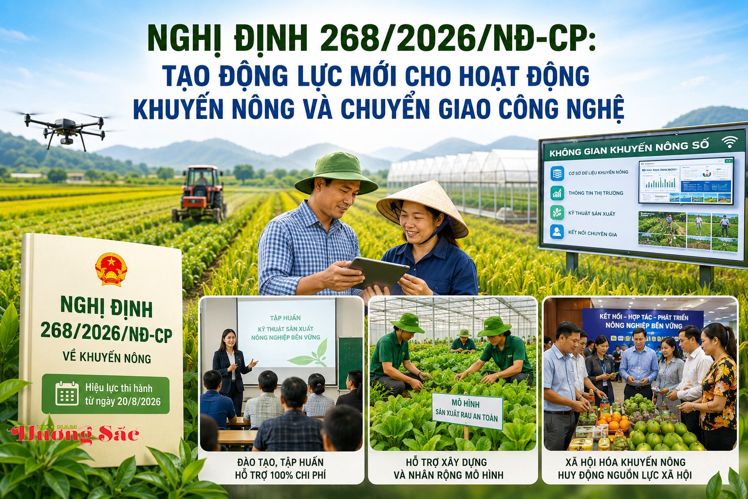 Nghị định 268/2026/NĐ-CP: Tạo động lực mới cho hoạt động khuyến nông và chuyển giao công nghệ Nghị định 268/2026/NĐ-CP: Tạo động lực mới cho hoạt động khuyến nông và chuyển giao công nghệ