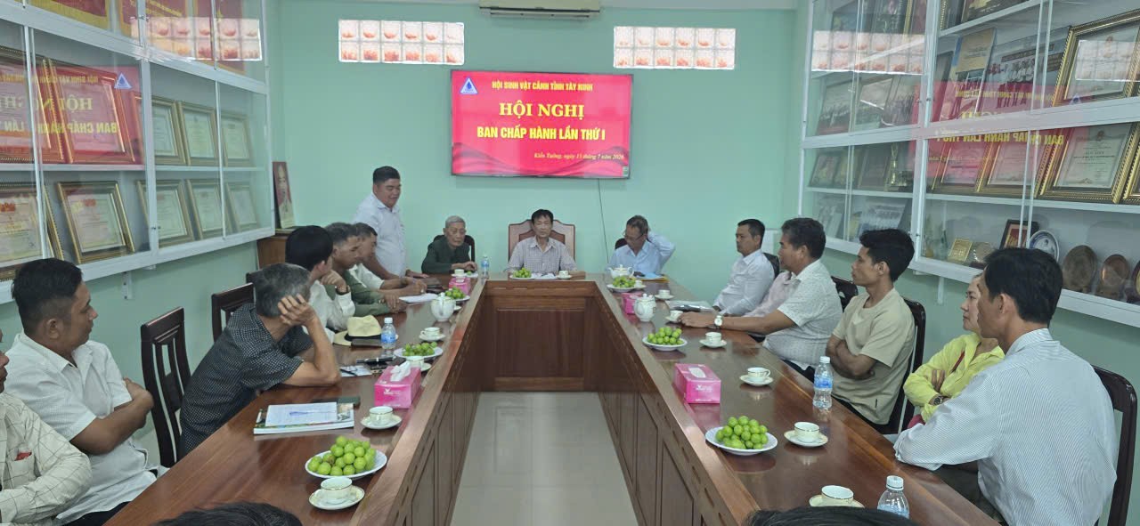 Hội Sinh vật cảnh tỉnh Tây Ninh tổ chức Hội nghị BCH lần thứ I: Quyết tâm hoàn thành thắng lợi nhiệm vụ năm 2026