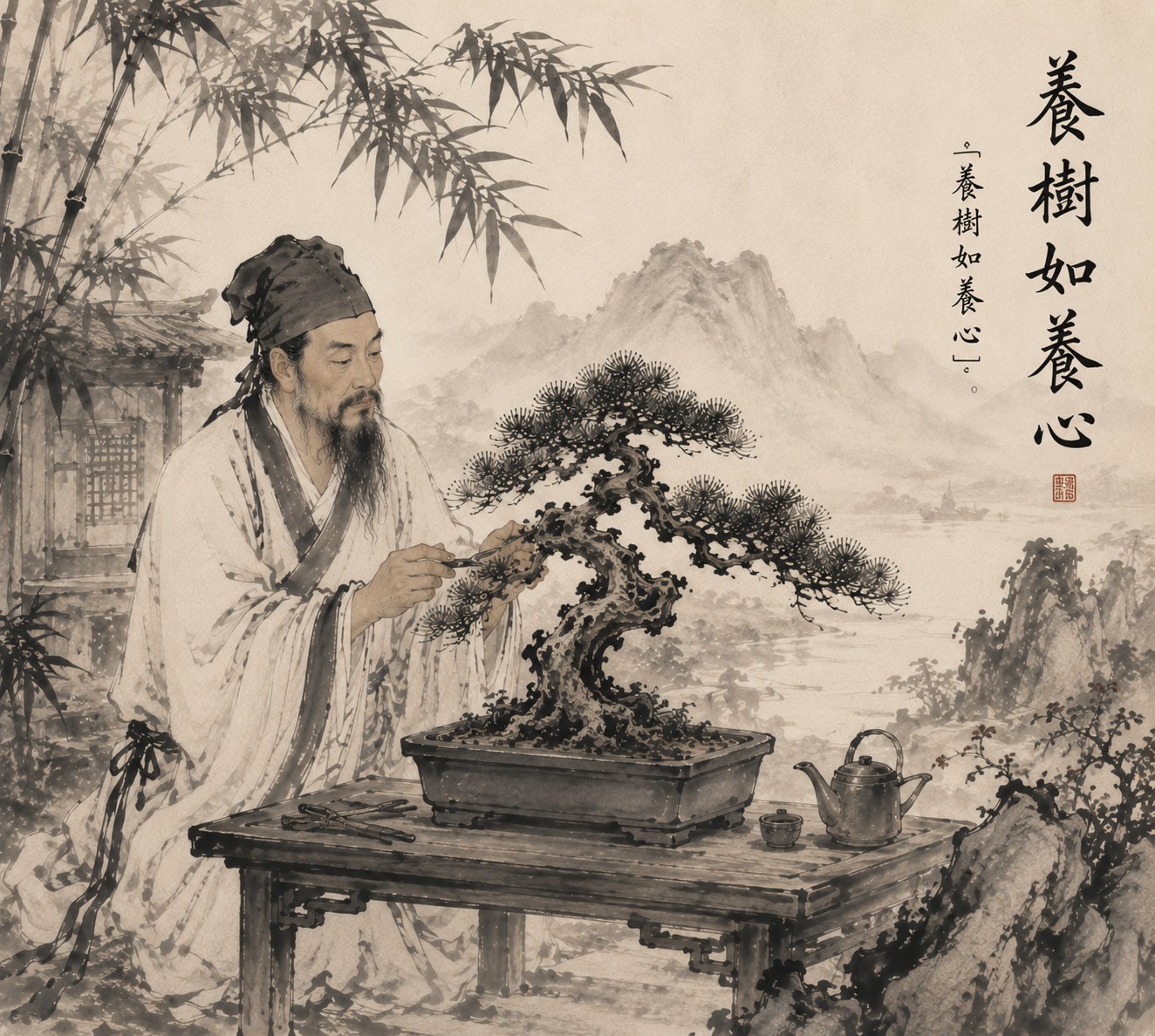 Muốn biết tâm một người, hãy nhìn cách họ chăm một gốc bonsai