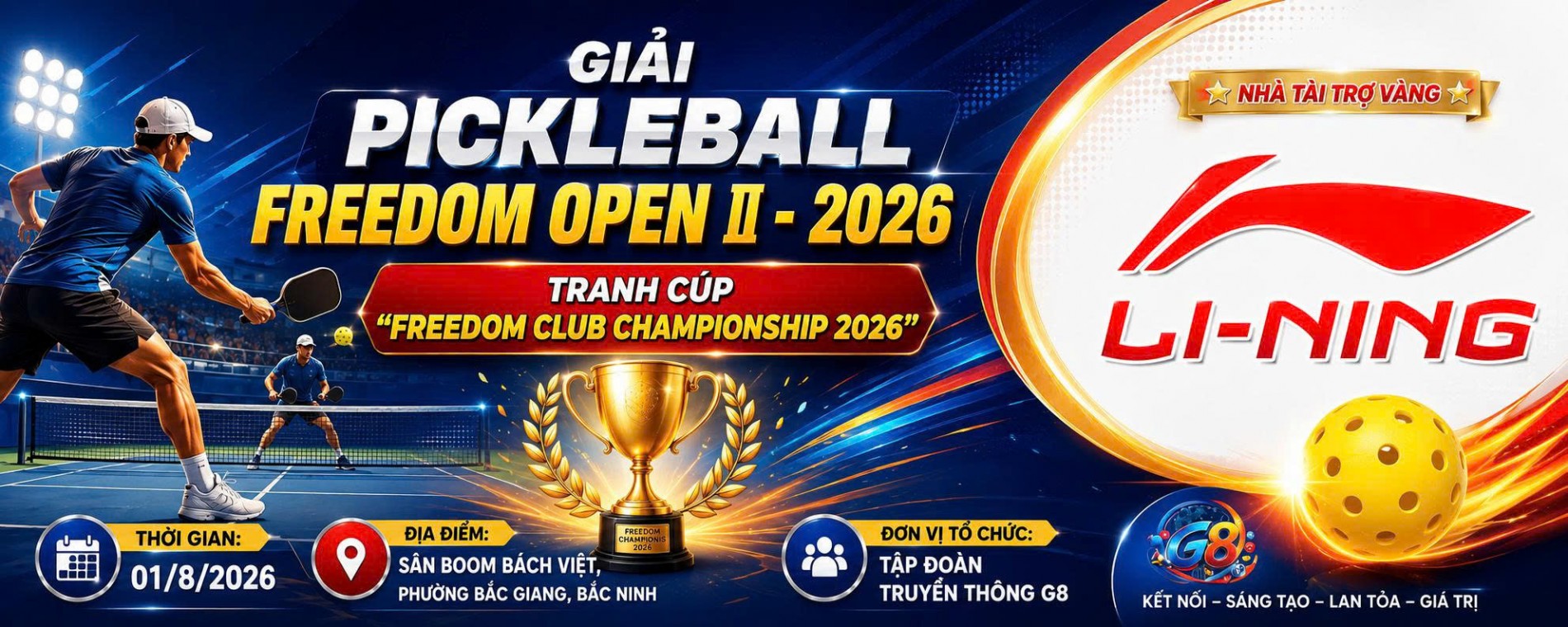 Giải Pickleball Freedom Open II – 2026 khép lại thành công rực rỡ Giải Pickleball Freedom Open II – 2026 khép lại thành công rực rỡ