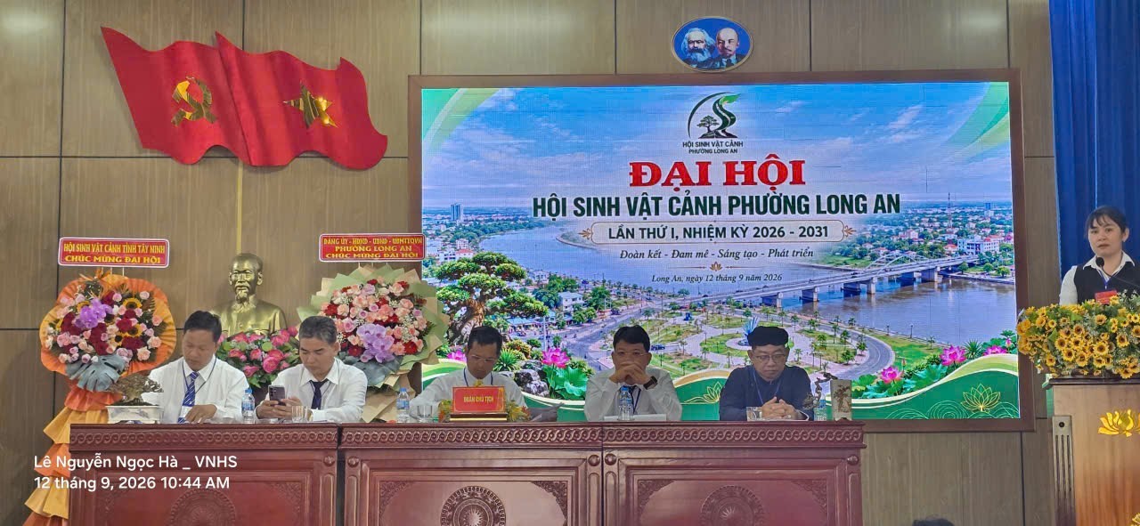Hội Sinh vật cảnh phường Long An tổ chức Đại hội lần thứ I, nhiệm kỳ 2026–2031