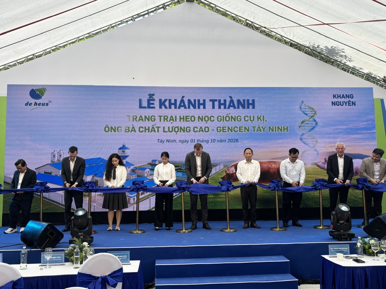 Tập đoàn De Heus khánh thành trang trại heo nọc giống GenCen Tây Ninh, hướng tới chăn nuôi bền vững Tập đoàn De Heus khánh thành trang trại heo nọc giống GenCen Tây Ninh, hướng tới chăn nuôi bền vững