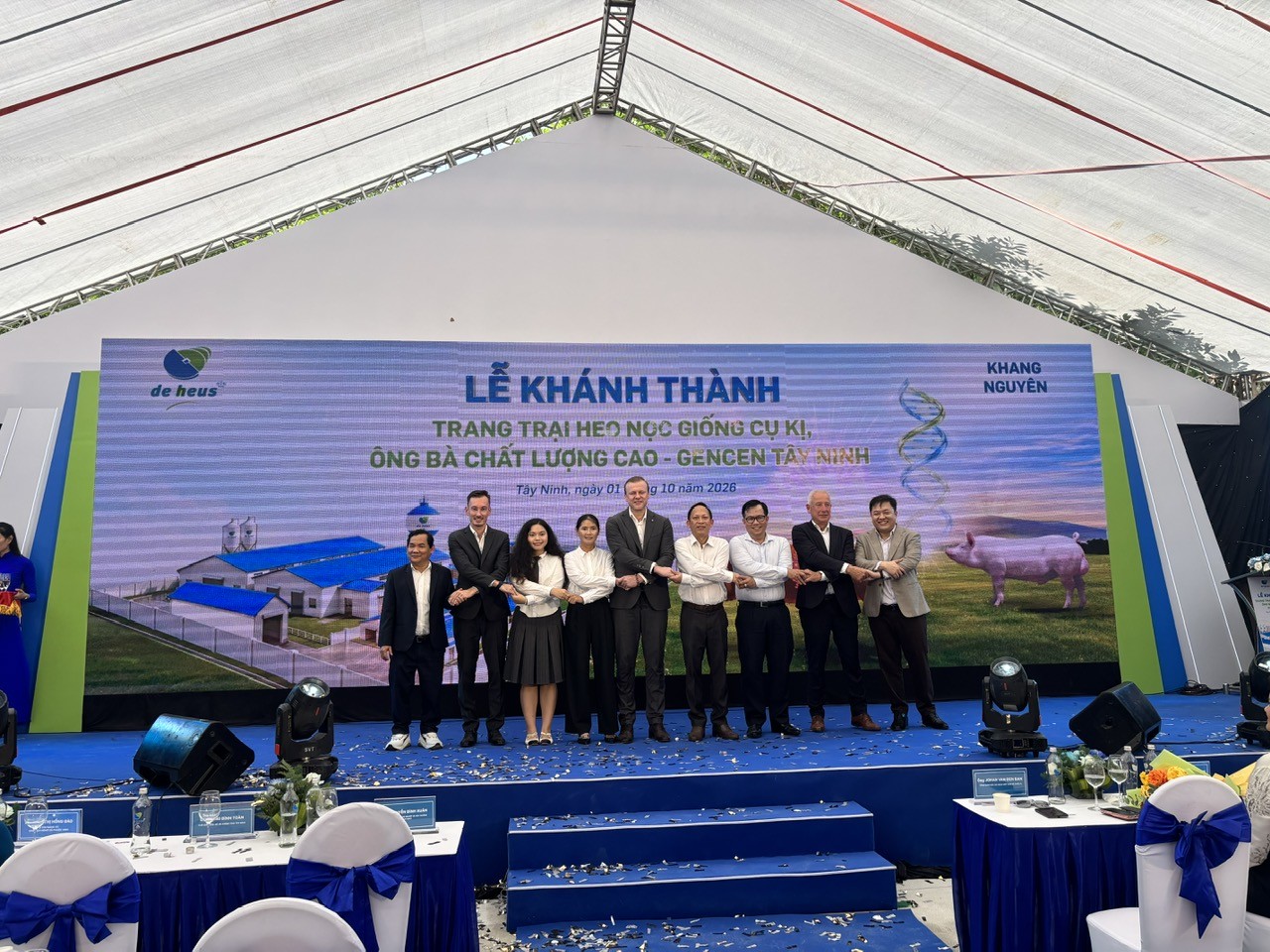 Tập đoàn De Heus khánh thành trang trại heo nọc giống GenCen Tây Ninh, hướng tới chăn nuôi bền vững Tập đoàn De Heus khánh thành trang trại heo nọc giống GenCen Tây Ninh, hướng tới chăn nuôi bền vững